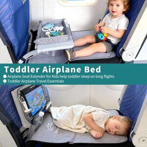 NEW 4-IN-1 Toddler Airplane Bed Seat Extender Cover Plane Tray Tablet Holder Kid